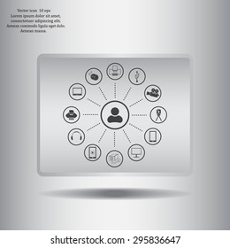 technology web icons set