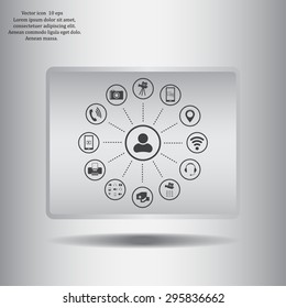 technology web icons set