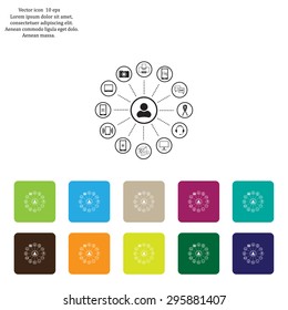 technology web icons set