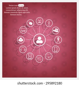 technology web icons set