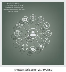 technology web icons set