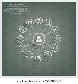 technology web icons set