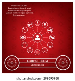 technology web icons set