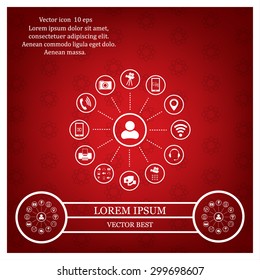 technology web icons set