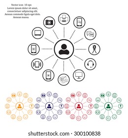 technology web icons set