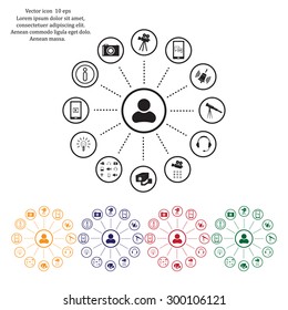 technology web icons set