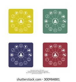 technology web icons set