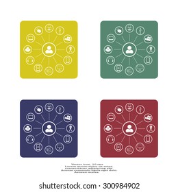 technology web icons set
