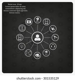 technology web icons set