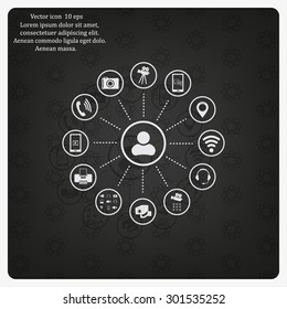 technology web icons set