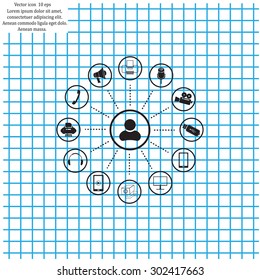 technology web icons set