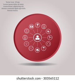 technology web icons set