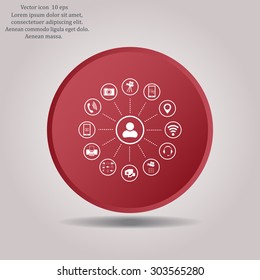 technology web icons set