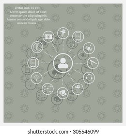technology web icons set