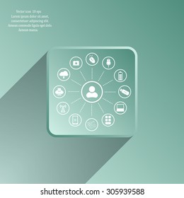 technology web icons set