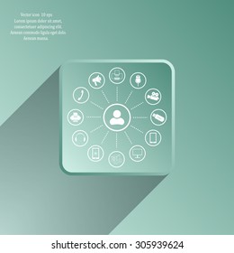 technology web icons set