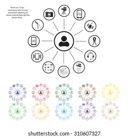 technology web icons set