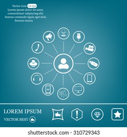 technology web icons set