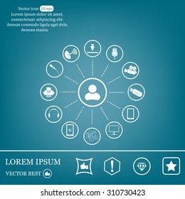 technology web icons set