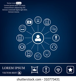 technology web icons set