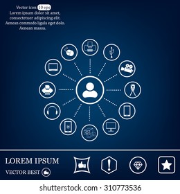 technology web icons set