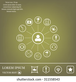 technology web icons set