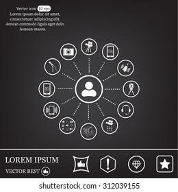 technology web icons set