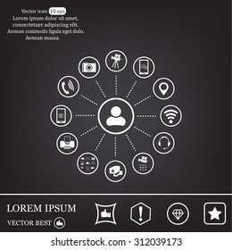 technology web icons set