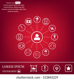 technology web icons set