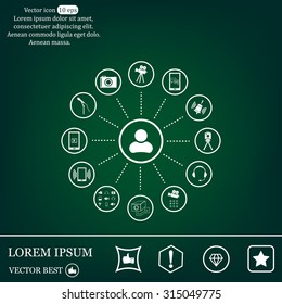 technology web icons set