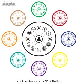 technology web icons set