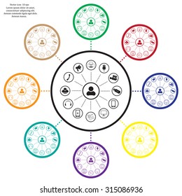 technology web icons set