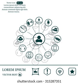 technology web icons set