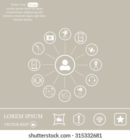 technology web icons set