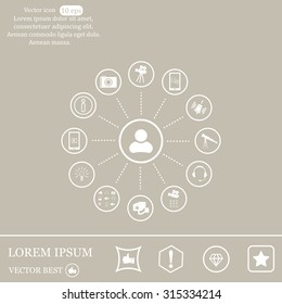 technology web icons set