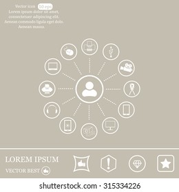 technology web icons set