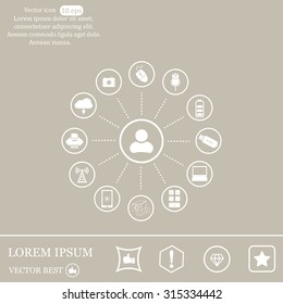 technology web icons set