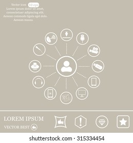 technology web icons set