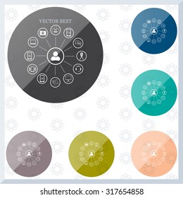 technology web icons set