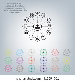 technology web icons set