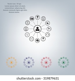 technology web icons set