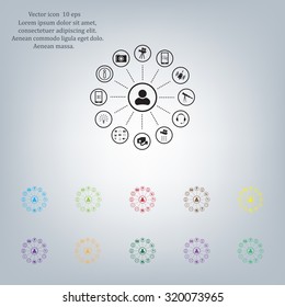 technology web icons set