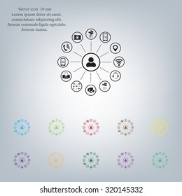 technology web icons set