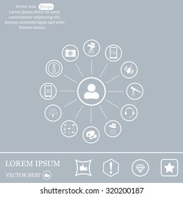 technology web icons set