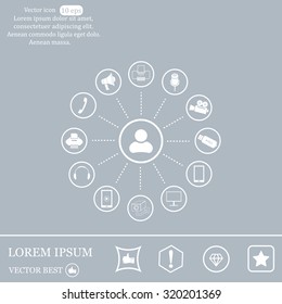 technology web icons set