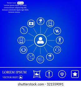 technology web icons set