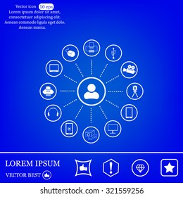 technology web icons set