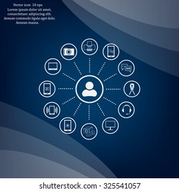 technology web icons set