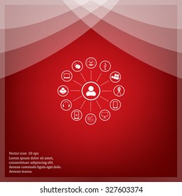 technology web icons set