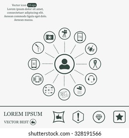 technology web icons set